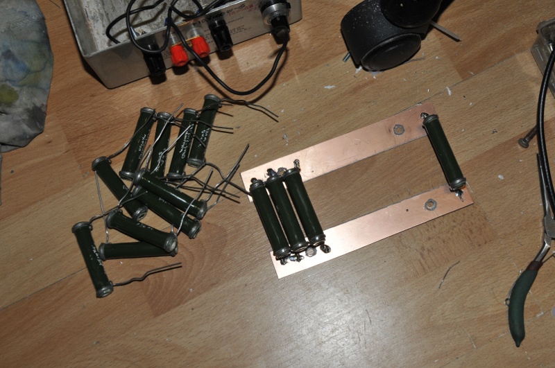 Soldering the 10W 120 Ohm resistors