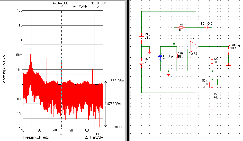 Principle, do not look at the values. A TL072 is not capable of running at 10 kHz.