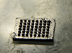 The BGA from the solder side